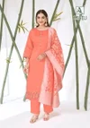 Saheli By Alok Jam Cotton Embroidery Dress Material